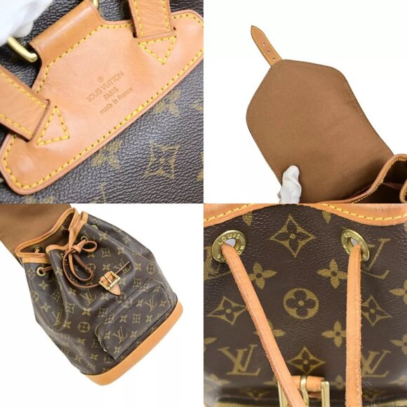 LOUIS VUITTON Montsouris MM Backpack Bag Monogram Leather Brown M51136 99FB425 - Picture 11 of 16